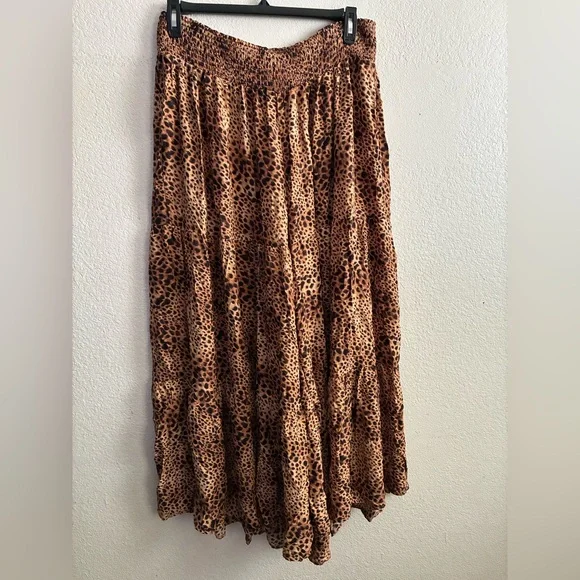 Aerie Party Pant Leopard Print Wide-Leg Flowy Pants XL - Picture 5 of 12